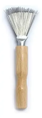 Cepillo Para Cabello Y Limpiador De Peines Con Rastrillo De Madera.