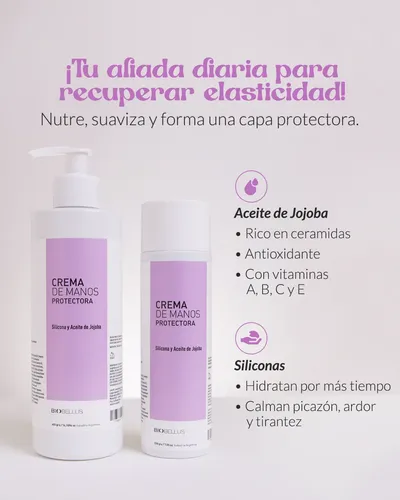 Crema Protectora Manos Silicona Y Jojoba X 200 Gr Biobellus