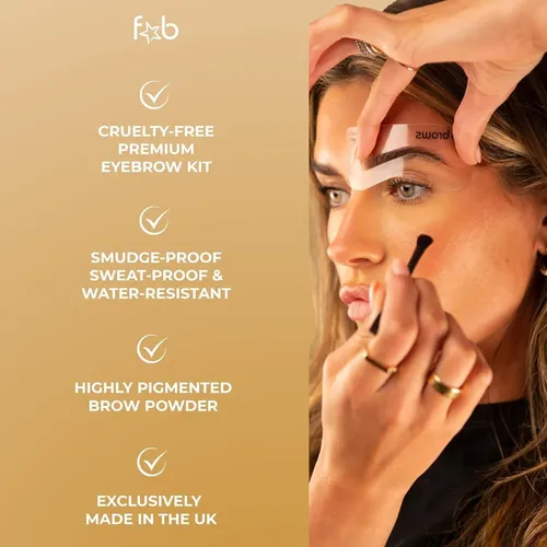 Kit De Cejas Fab Brows Duo With Plantillas Y Polvo