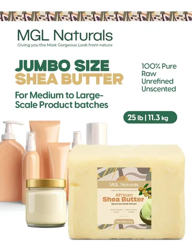 Manteca De Karité Mgl Naturals 11,3kg Color Marfil Sin Refi