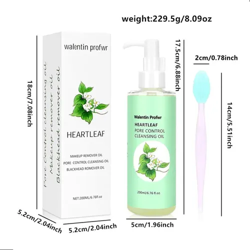 Aceite De Limpieza Facial Con Hoja De Corazón 6.76oz