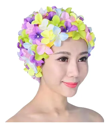 Gorros De Natación Mujer, Gorro De Baño De Pétalos Florales