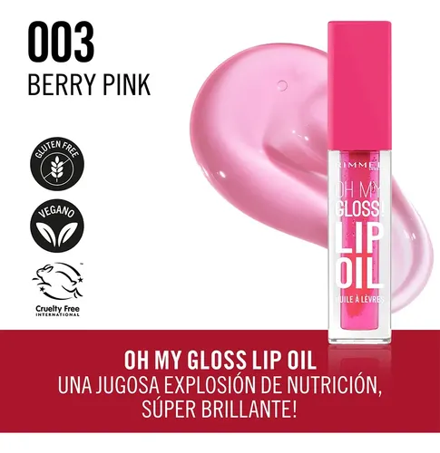 Oh My Gloss! Oleo Para Labios Rimmel London Color Berry Pink 003
