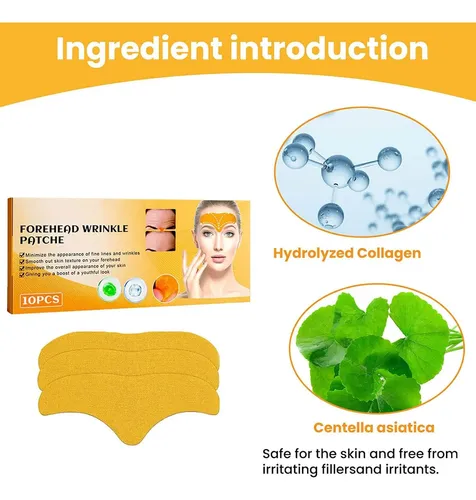 Parche Facial Pack X10 Arrugas Y Marcas De Expresion Frente