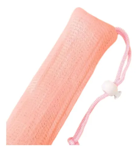 Jabón Exfoliante Corporal Con Portajabón Burbujas Rosa