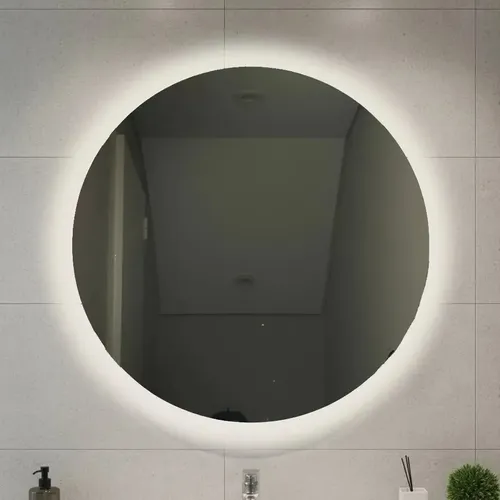 Espejo Luz Led Touch Circular 57cm Galaxia Borde Pulido Mate