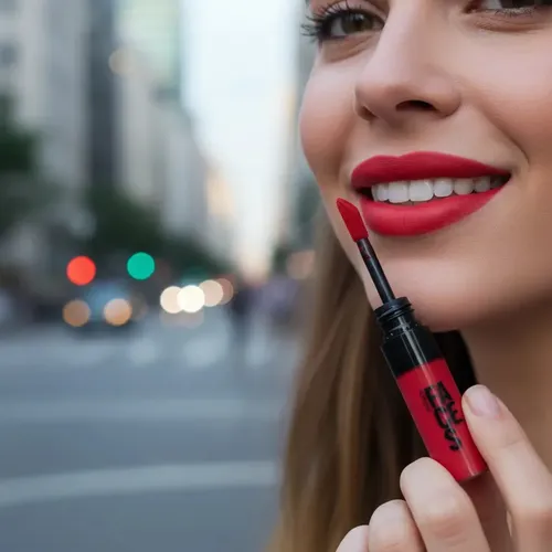 Lápiz labial líquido mate Red Love de Natura Faces, 5,5 ml, Red Love