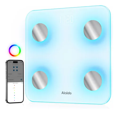 Báscula De Grasa Corporal Inteligente Alcedo, Bluetooth, 400