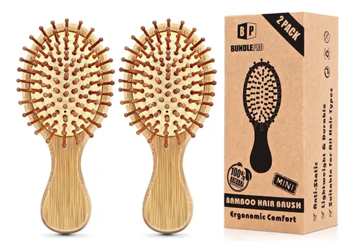 Pack De 2 Cepillos Para El Cabello Bundlepro Con Cerdas Natu