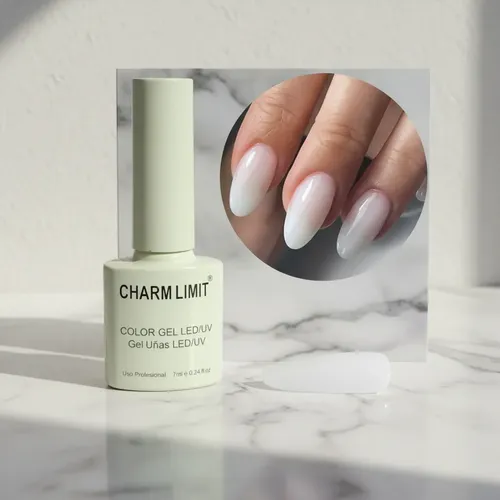 Esmalte Semi Via Lactea Blanco Uvled 7ml Marca Charm Limit
