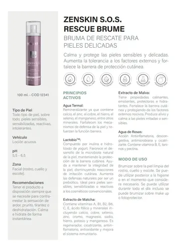 Zenskin S.o.s Bruma De Rescate Rosacea 100ml Idraet Glitzy