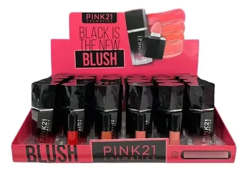 Rubor Líquido Pink21 Con Esponja | Black Is The New Blush Tono Del Maquillaje Tono 02