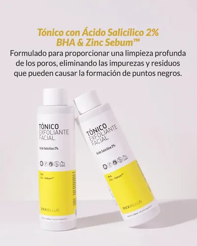 Tónico Exfoliante Facial Biobellus 100 Ml Acne Puntos Negros Grasa Día/noche