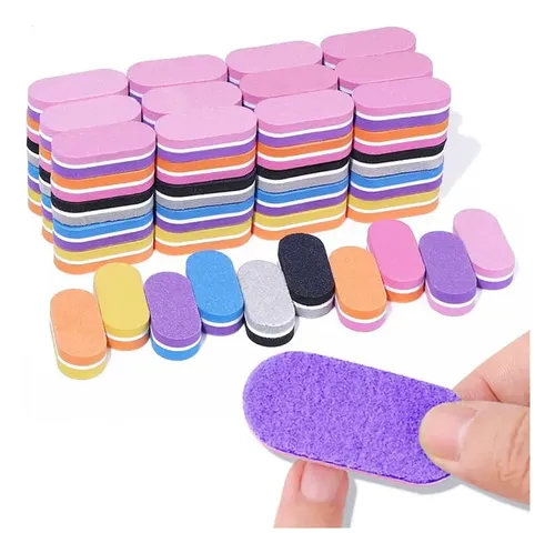 Pack X25 Mini Limas Sponge 100/180 Uñas Calidad Profesional