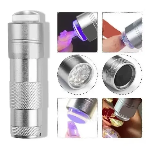 Kit Soft Gel 50 Tips Paris Night + Base Kapping+ Linterna Uv