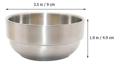 Tazón Metálico Para Jabón De Afeitar Plateado Baño