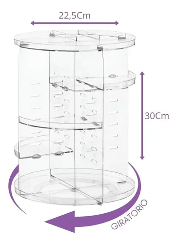 Organizador Para Maquillaje Acrílico Makeup Cosméticos Transparente