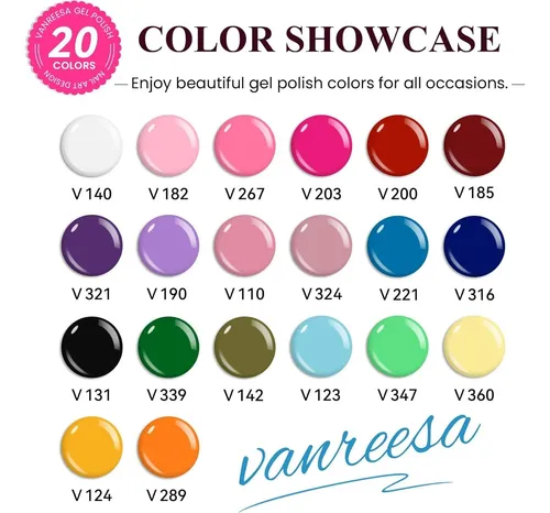 Kit Esmalte Gel Vanreesa 36 Pzs Lámpara Uv 48w