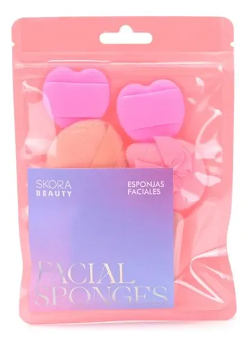 Set Esponjas Faciales X5 Skora Maquillaje Rosto Polvo Base