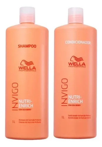 Kit Wella Invigo Nutri-Enrich: Shampoo y Acondicionador de 1 Litro Para Cabello Seco