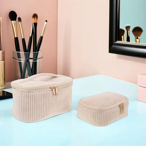 Bolsa De Maquillaje De Pana For Bolso, 2 Unidades, Minialma