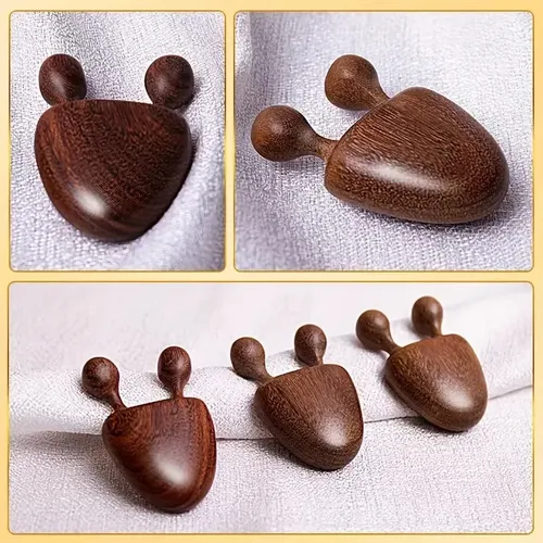 Masajeador Gua Sha De Madera Para Nariz Y Ojos, Sándalo Sandalwood