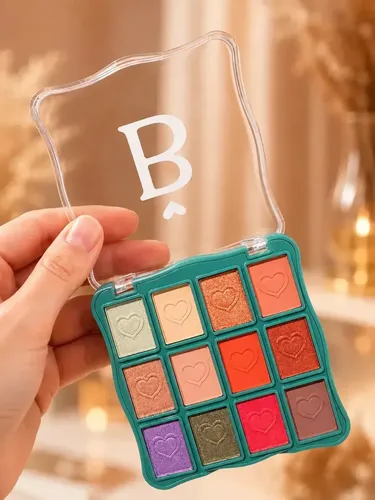 Paleta Tono 01 Sombras De Ojos 12 Colores Mate Brillante Maquillaje Rostro Veoquiero