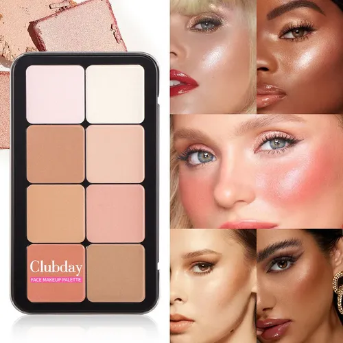 Paleta De Maquillaje De Contorno Con Iluminador De Rubor De  C004-003m