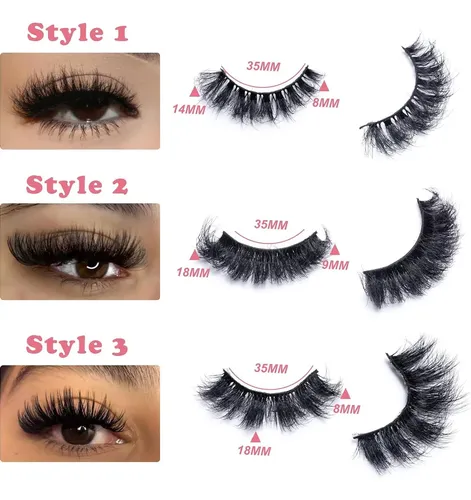 Pestañas Postizas Leafmoon 21 Pares 3 Estilos 8d Volumen