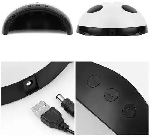 Cabina Led Secador De Uñas Panda 3 En 1 Led/uv Cuo Tas Color Blanco c/ negro