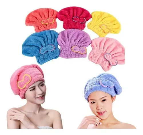Toalla Para Pelo Turbante Microfibra Para Secar Cabello