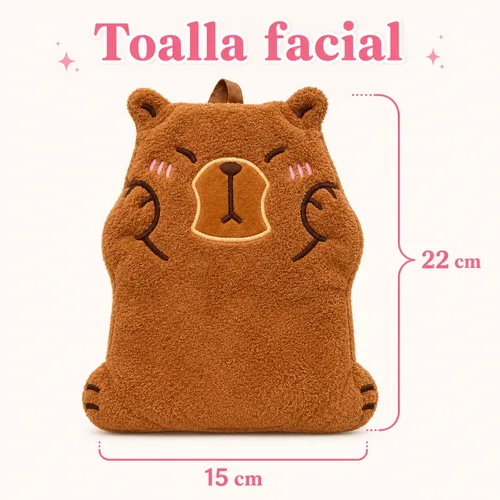 Set Skincare Capibara Mascarillas Toalla Facial Roller