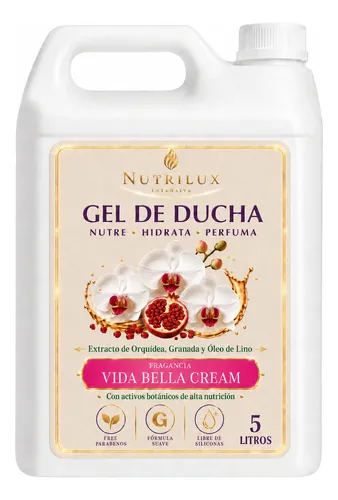 Gel De Ducha Jabon Liquido Corporal  Premiun Cremoso 5 Litro