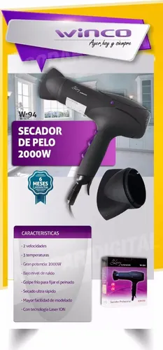 Secador De Pelo Profesional Winco W94 2000w