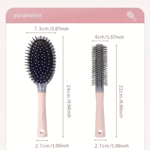 Set De 2 Cepillos Para Cabello De Mujer