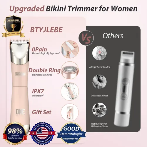 Recortadora Eléctrica De Bikini Btyjlebe 5 En 1 Impermeable