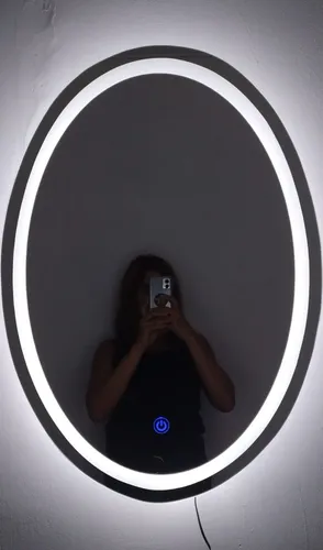 Espejo Led Ovalado 70x50cm Táctil Touch Envio Gratis