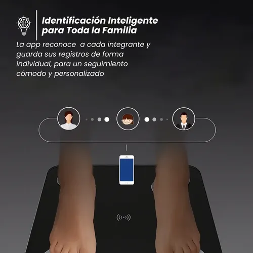 Balanza Baño Digital Bluetooth Personal Corporal 180kg Negra
