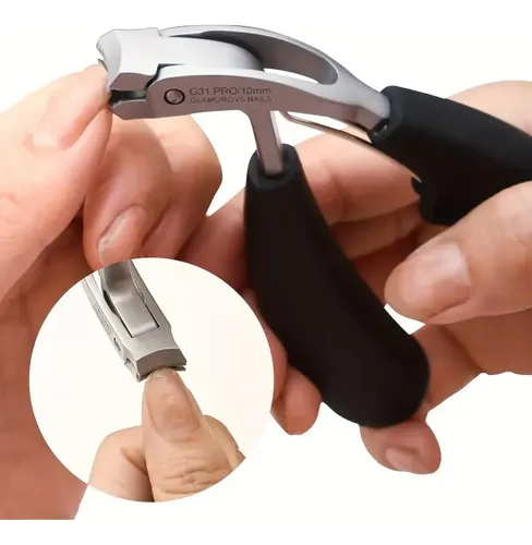 Cortauñas Profesional Con Mango Ergonómico Negro, No