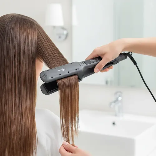Duga Plancha Para Cabello Humedo Y Seco D207 Metalizada
