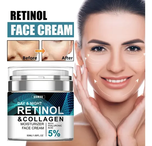 Crema Facial Retinol Y Colágeno 50ml Todo Tipo De Piel Día/noche