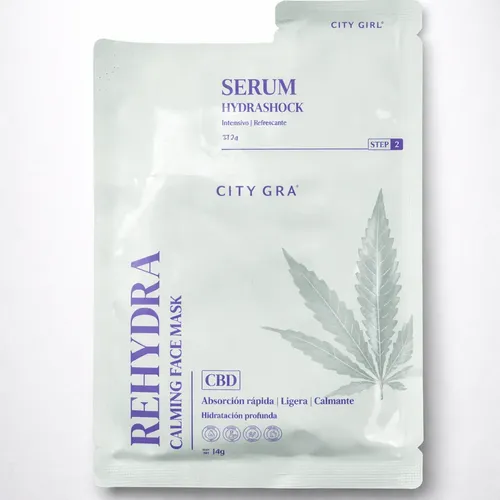 Mascarilla Facial City Girl Rehydra Calmante Con Cbd