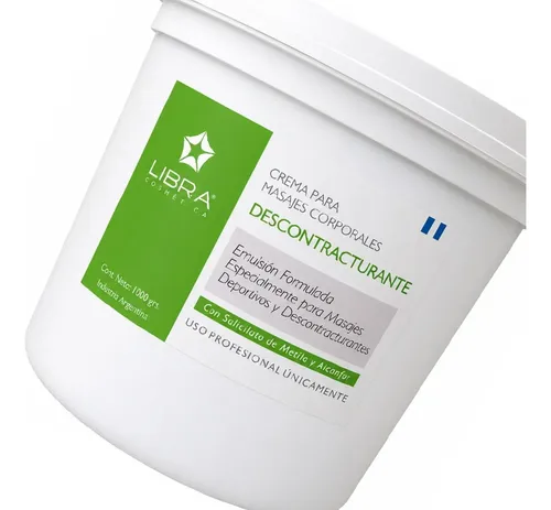 Crema Masajes Descontracturantes 5kg Libra Cosmetica