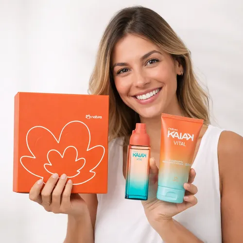 Set Perfume Natura Kaiak Vital Femenino 25ml+crema Hidratant