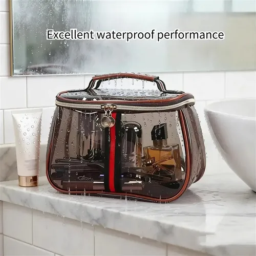 Neceser Pvc Transparente Impermeable Maquillaje Clear Makeup Bag