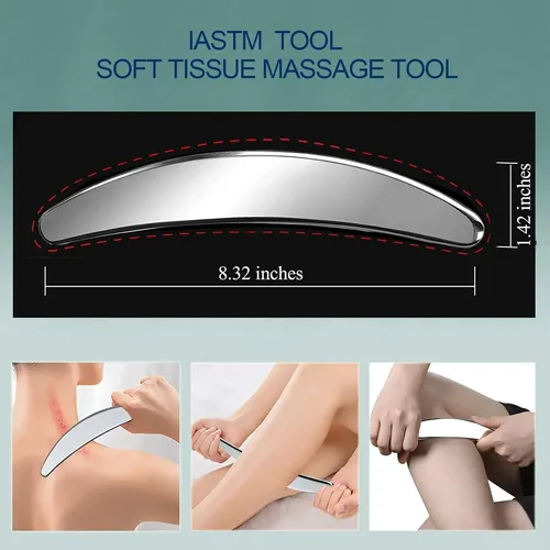 Herramienta Gua Sha Acero Inox Masaje Muscular