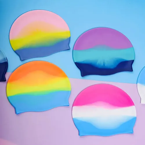 Paquete De 6 Gorros De Natación De Silicona Para Niños