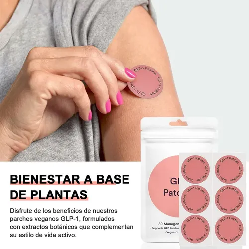 2 Pcs Parches Glp-1 Parche Cuidado Corporal Suave 60 Unidades Con Ingredientes Naturales