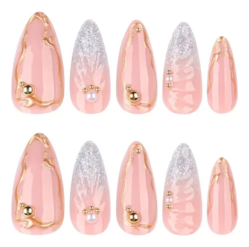 Uñas Artificiales Con Forma De Almendra