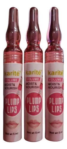 Labial Voluminizador Karite Color + Volumen Rosa Plump Lips Color Rosa Claro